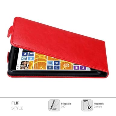 Nokia Lumia 830 Flipfodral Skal (Röd)