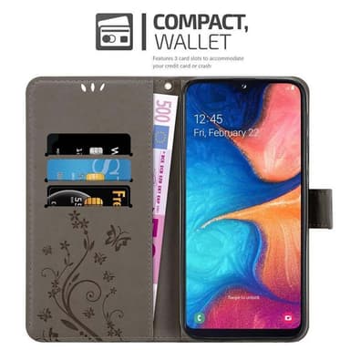 Samsung Galaxy A10e / A20e Plånboksfodral Skal (Grå)