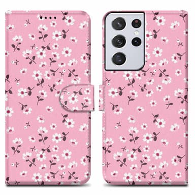 Samsung Galaxy S22 ULTRA Plånboksfodral Skal (Rosa)
