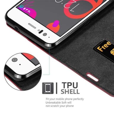 BQ Aquaris M5 Skal Fodral Case (Röd)