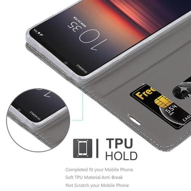 Sony Xperia 1 II Plånboksfodral Skal (Grå)