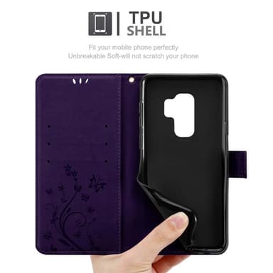 Samsung Galaxy S9 PLUS Plånboksfodral Skal (Lila)