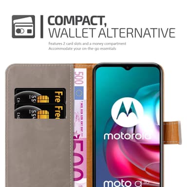 Motorola MOTO G10 / G30 Plånboksfodral Skal (Brun)