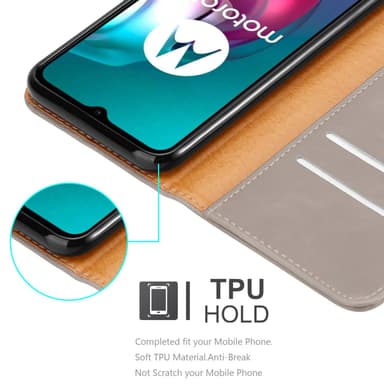 Motorola MOTO G10 / G30 Plånboksfodral Skal (Brun)