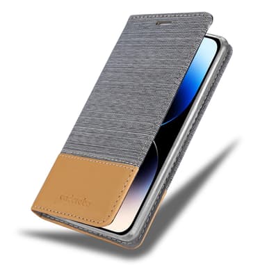 iPhone 14 PRO MAX Plånboksfodral Skal (Grå)