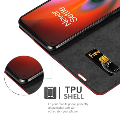 OnePlus Nord 2 5G Skal Fodral Case (Röd)