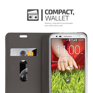LG G2 MINI Plånboksfodral Skal (Grå)