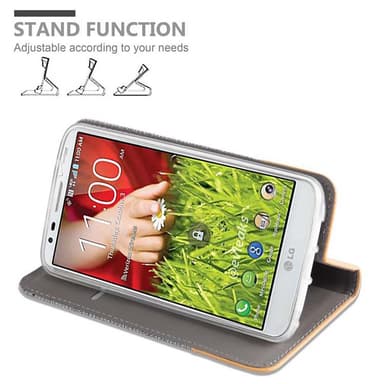 LG G2 MINI Plånboksfodral Skal (Grå)
