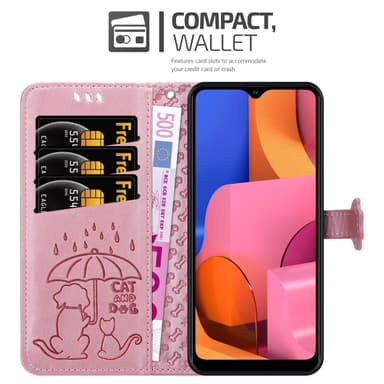 Samsung Galaxy A20s Plånboksfodral Skal (Rosa)
