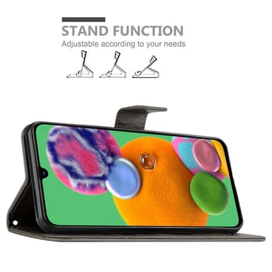 Samsung Galaxy A90 5G Plånboksfodral Skal (Grå)