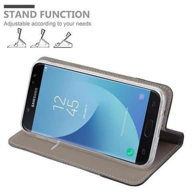 Samsung Galaxy J7 2017 Plånboksfodral Skal (Grå)