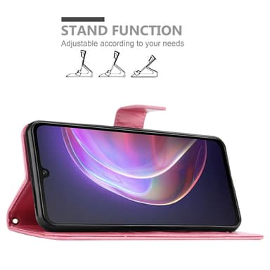Vivo V21 4G / 5G Plånboksfodral Skal (Rosa)