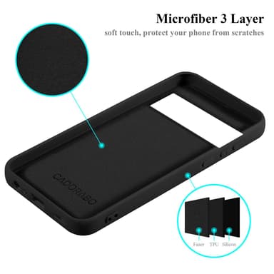 Google PIXEL 8 Pro Skal Fodral Case (Svart)