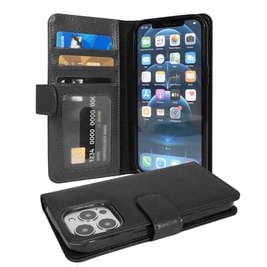 iPhone 13 PRO Plånboksfodral Skal (Svart)