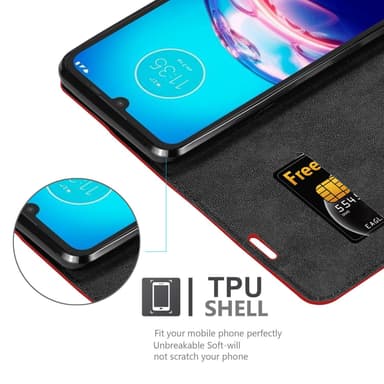 Motorola MOTO E6s 2020 Skal Fodral Case (Röd)