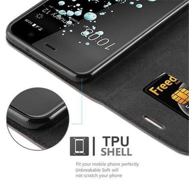 HTC U PLAY Skal Fodral Case (Brun)