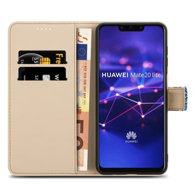 Huawei MATE 20 LITE Plånboksfodral Skal (Blå)