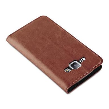 Samsung Galaxy J1 2015 Skal Fodral Case (Brun)