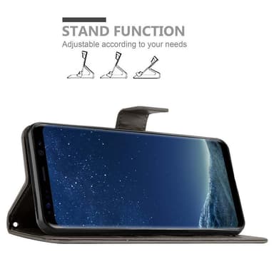 Samsung Galaxy S8 Plånboksfodral Skal (Grå)