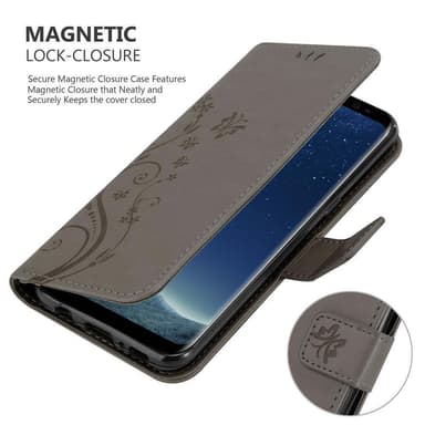 Samsung Galaxy S8 Plånboksfodral Skal (Grå)