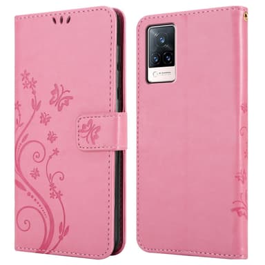 Vivo V21 4G / 5G Plånboksfodral Skal (Rosa)