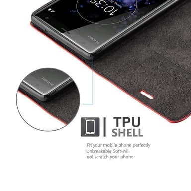 Sony Xperia XZ2 Skal Fodral Case (Röd)