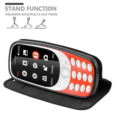Skal Nokia 3310 Plånboksfodral (Svart)
