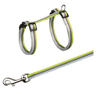Freshline Spot kattsele med koppel, nylon, 27–45 cm/10 mm, 1,20 m