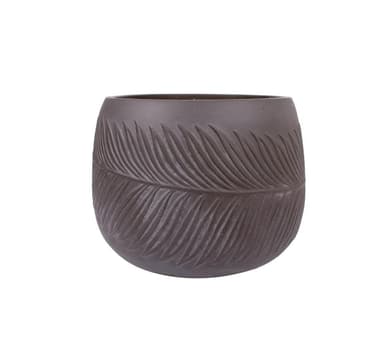 Blomkruka PALM-3, D24xH16cm, brun