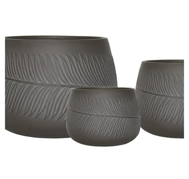 Blomkruka PALM-3, D24xH16cm, brun