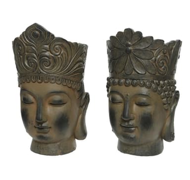 Blomkruka BUDHA HEAD H50cm, brun, blanda