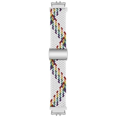 Flätat magnetiskt klockarmband Samsung Galaxy Fit 3 - White Rainbow