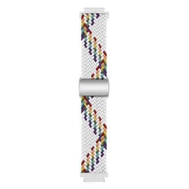 Flätat magnetiskt klockarmband Garmin VivoActive 4S - White Rainbow