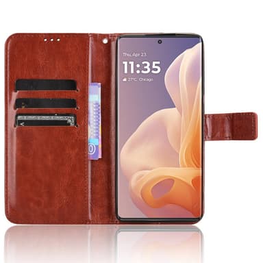 SKALO Motorola Moto G85 5G PU-Läder Plånboksfodral - Brun