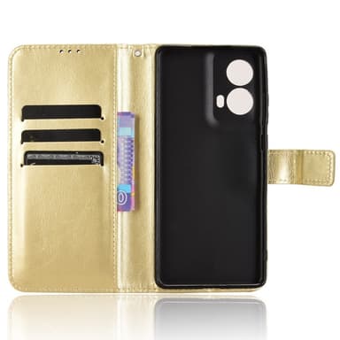 SKALO Motorola Moto G85 5G PU-Läder Plånboksfodral - Guld