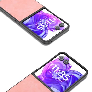SKALO Motorola Razr 50 Ultra 5G ABEEL PU-Läder Fold Skal - Rosa