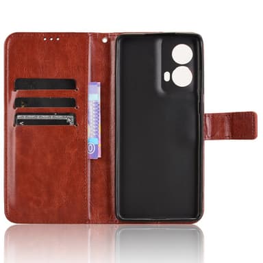 SKALO Motorola Moto G85 5G PU-Läder Plånboksfodral - Brun