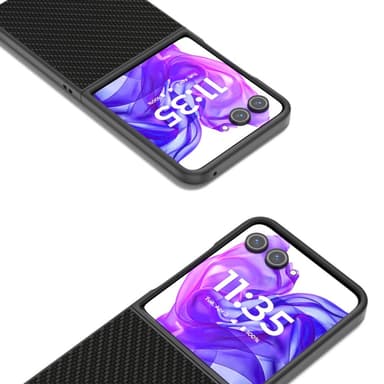 SKALO Motorola Razr 50 Ultra 5G ABEEL Carbon Fiber Skal - Svart