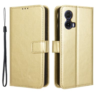 SKALO Motorola Moto G85 5G PU-Läder Plånboksfodral - Guld