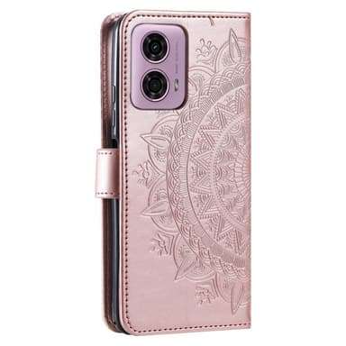 SKALO Motorola Moto G85 5G Mandala Plånboksfodral - Roséguld