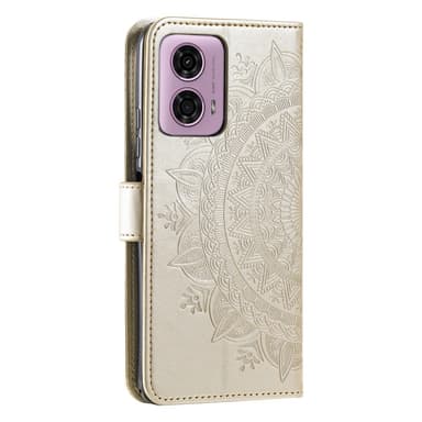 SKALO Motorola Moto G85 5G Mandala Plånboksfodral - Guld