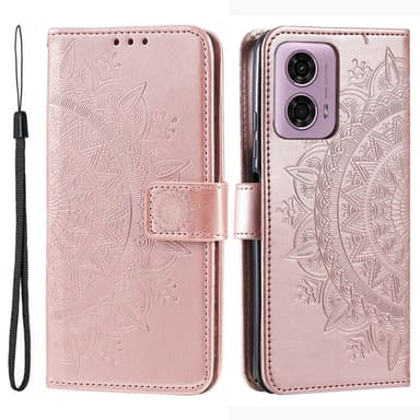 SKALO Motorola Moto G85 5G Mandala Plånboksfodral - Roséguld