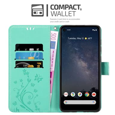 Google PIXEL 4A 5G Plånboksfodral Skal (Turkos)