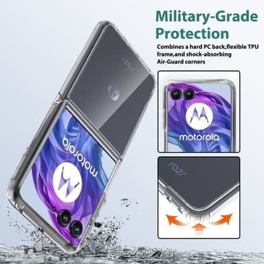 SKALO Motorola Razr 50 Ultra 5G TPU Clear Hybrid Skal - Transparent