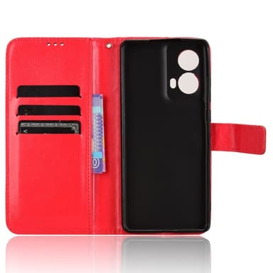 SKALO Motorola Moto G85 5G PU-Läder Plånboksfodral - Röd