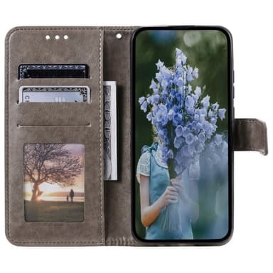 SKALO Motorola Moto G85 5G Mandala Plånboksfodral - Grå