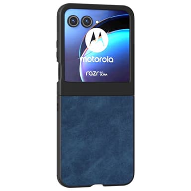 SKALO Motorola Razr 50 5G ABEEL PU-Läder Fold Skal - Blå