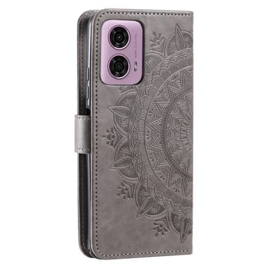 SKALO Motorola Moto G85 5G Mandala Plånboksfodral - Grå