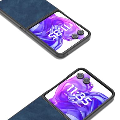 SKALO Motorola Razr 50 Ultra 5G ABEEL PU-Läder Fold Skal - Blå