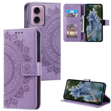 SKALO Motorola Moto G85 5G Mandala Plånboksfodral - Lila
